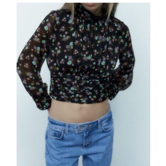 Zara Women's Multicoloured Floral Print Shirt Size S Style 9099/320/330/S - Picture 1 of 9